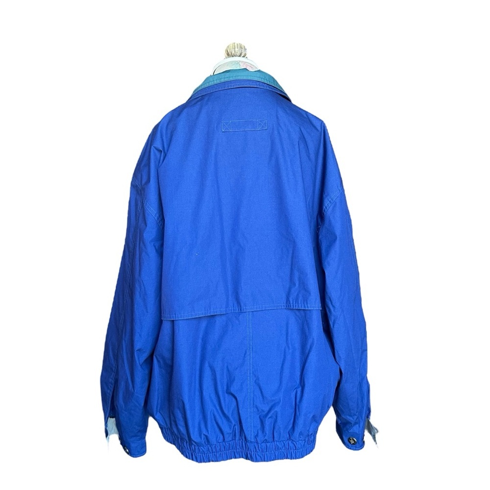 London Fog Windbreaker Jacket Men XL Blue Collared Full Zip Long Sleeve Casual - Picture 4 of 16